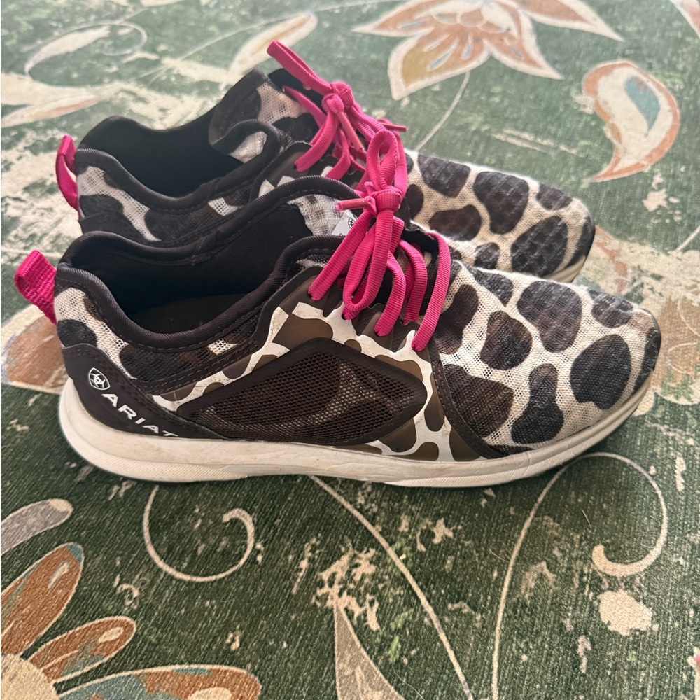 Ariat Women's Sneakers. Brown cow print